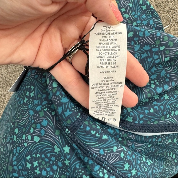 NWT Zyia Teal Patterned Leggings - Picture 7 of 8